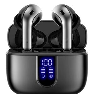 TAGRY Bluetooth Headphones True Wireless Earbuds 60H Playback LED Power Display